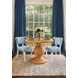 Gabrielle Brown 40" Round Glass Top Dining Table