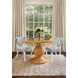 Gabrielle Brown 60" Round Glass Top Dining Table