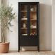 Hannah Black 4 Glass Door Tall Cabinet