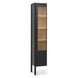 Hannah Black 4 Glass Door Tall Cabinet