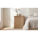Clarence Natural 3 Drawer Nightstand