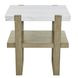 Perth White Rectangular Marble Ocassional Table with Casters