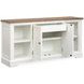Crownfall Whisper White and Cerused Nutmeg 2 Door Credenza