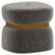 Boulevard Gray Upholstered Rectangular Ottoman with Casters