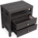Merrifield Raisin Black 2 Drawer Nightstand with USB Charging