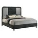 Skyline Onyx and Gray Upholstered Panel Bedroom Set