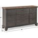 Bear Creek Brown 9 Drawer Dresser and Mirror