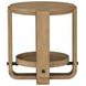 Escape Glazed Natural Oak Round End Table