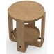 Escape Glazed Natural Oak Round End Table