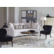 Thaxton Charcoal Faux Shagreen And Silver Leaf Cocktail Table
