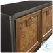 Solmere Black and Mapa Burl 4 Door Console Table