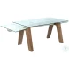 Esther Clear Glass And Walnut Extendable Dining Room Set