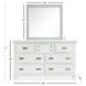 Harborwick White Dove and Harbor Gray 7 Drawer Dresser with Rectangular Mirror