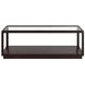 Glaze Cola Rectangular Glass Top Occassional Table Set