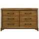 Talcott Warm Honey Brown Upholstered Storage Platform Bedroom Set with LED