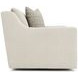 Gabi Beige Upholstered Swivel Chair with Pillow
