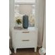 Harbor Point Reed Timeless Clean White 2 Drawer Nightstand with USB Charging