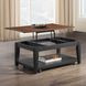 Joplin Black and Brown Rectangular Lift Top Coffee Table