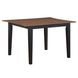 Joplin Walnut and Ebony 62" Extendable Rectangular Dining Table