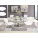 Evelyn Clear Glass And Polished Stainless Steel Dining Table