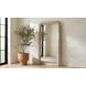 Ellison Beige Upholstered Rectangular Floor Mirror