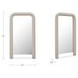 Ellison Beige Upholstered Rectangular Floor Mirror