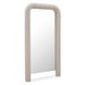 Ellison Beige Upholstered Rectangular Floor Mirror
