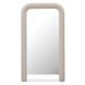 Ellison Beige Upholstered Rectangular Floor Mirror