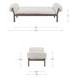 Cardero Ivory and Brown Upholstered Daybed