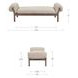 Cardero Beige and Brown Upholstered Daybed