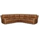 Belmont Lyric Caramel Leather 7 Piece Modular Zero Gravity Power Reclining Sectional with USB Charging