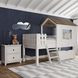 Lodge Cookies and Cream Twin Loft Bunk Bed with Ladder and Fencing