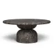 Cynthia Dark Emperador Outdoor Round Coffee Table