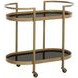 Bartlett Antique Brass Bar Cart