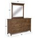 Bay Creek Toasted Nutmeg 7 Drawer Dresser with Rectangular Mirror