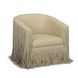 Shag Me Tan Upholstered Swivel Accent Chair