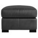 Germain Charcoal Leather Upholstered Rectangular Ottoman