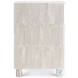Salka Selenite Crystals And White Lacquer Nightstand