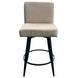 Metal Base Barstools Champagne Performance Fabric Swivel Bar Stool