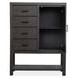 Foxrun Hollow Ravenwood Black and Elite Dove Upholstered Panel Bedroom Set