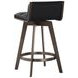 Stafford Bravo Black Upholstered Swivel Counter Height Stool