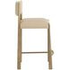 Baymont Napa Beige and Santa Cruz Oatmeal Upholstered Counter Height Stool