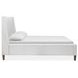 Fernholt Belgian Wheat and White California King Upholstered Panel Bed