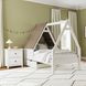 Lodge Cookies and Cream Twin Novelty Bed with Half Roof and Window