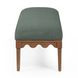 Oodle Green Performance Fabric Upholstered Accent Bench