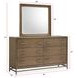 Fernholt Belgian Wheat and Coffee Bean 6 Drawer Dresser with Square Mirror