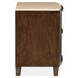 Timberlyn Espresso and Beige 2 Door Stone Top Nightstand with USB Charging