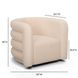 Curves Peach Performance Fabric Upholstered Swivel Accent Chair