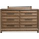 Callisto Bourbon Brown and Santa Cruz Upholstered Storage Panel Bedroom Set