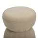 Tomlin Tan Performance Fabric Upholstered Round Ottoman